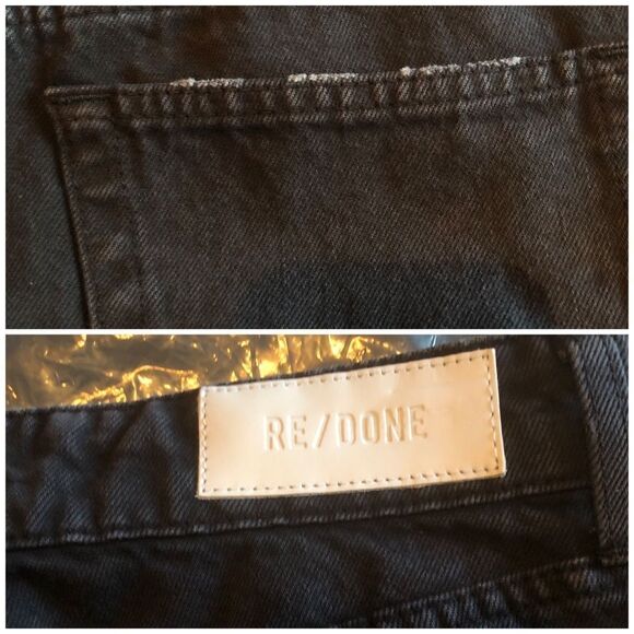 Re/Done Black Straight Leg Jeans - Picture 6 of 13